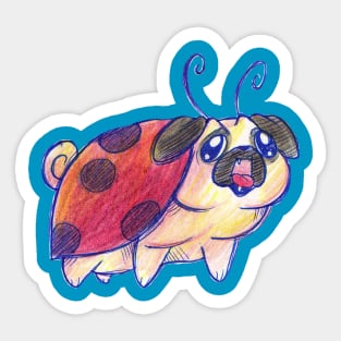 Lady Pug Sticker